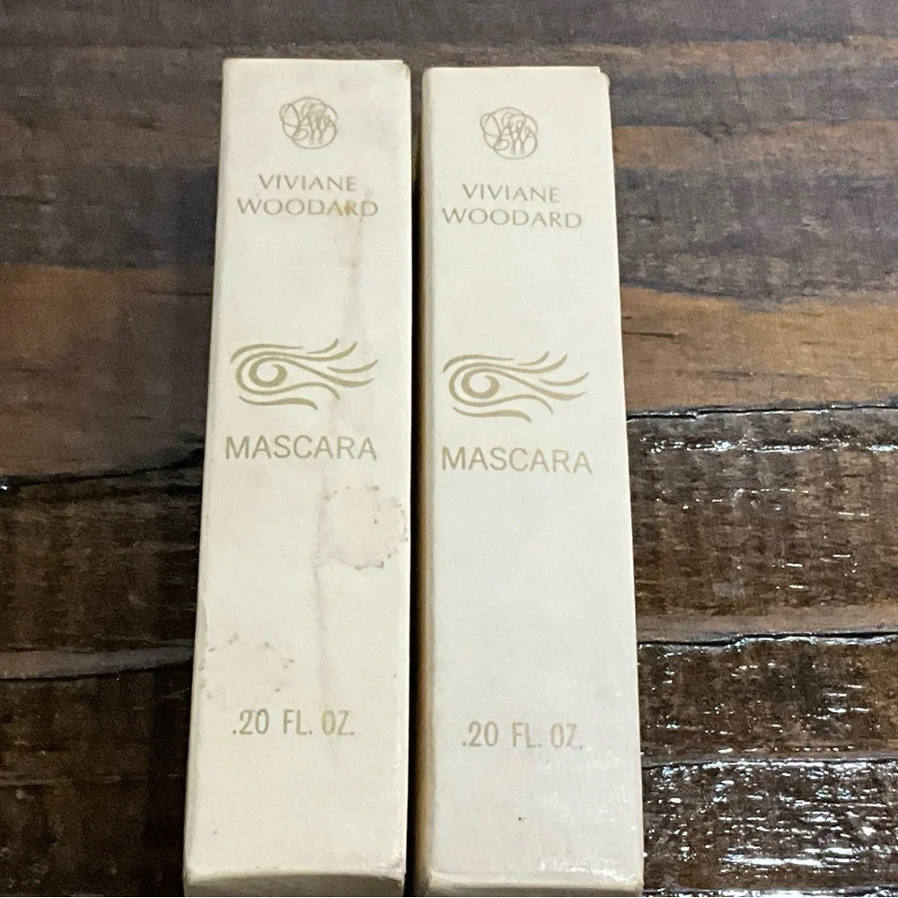Vintage Lot of 2 Viviane Woodard Black Mascara IOB 1960s Collectible Prop